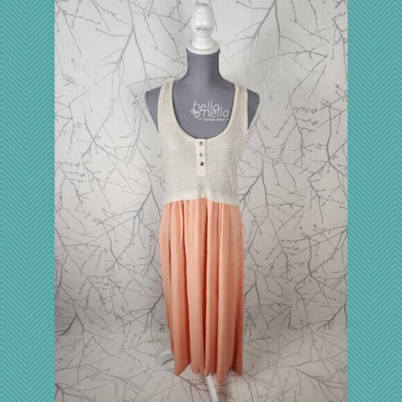 Funktional Colorblock Popover Flowy High Low Dress - Picture 1 of 4